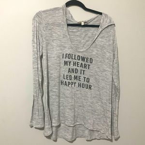 Express grey long sleeved tee